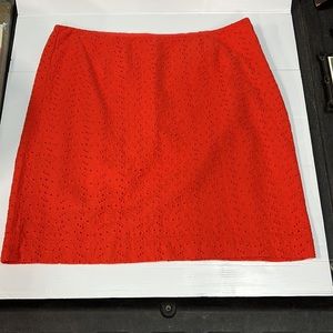 L.L. Bean Orange Crochet Skirt